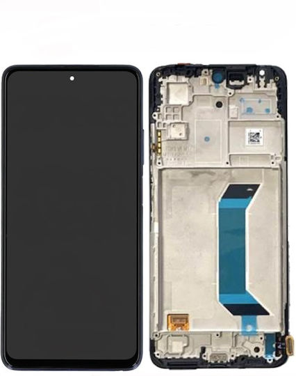 Xiaomi Екран със Сензорен Механизъм и Рамка за Xiaomi Redmi Note 12 5G, Poco X5 5G (Черен)