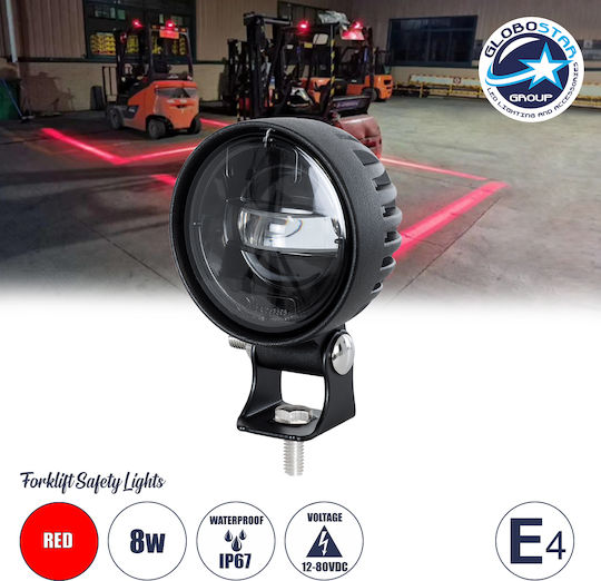 GloboStar Rotund Rezistent la apă Faruri Auto LED Renault Maestru 12V 8W 8.5cm cu Roșu Iluminare 4buc