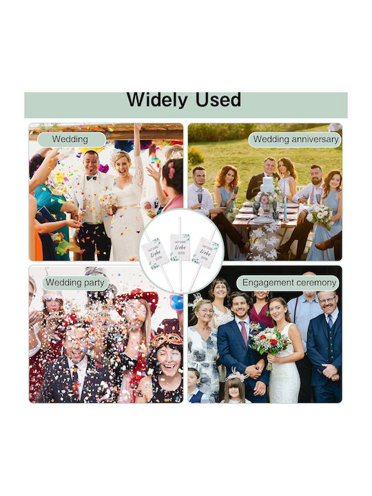 Wedding Straw Tags Cold Sparklers German Text