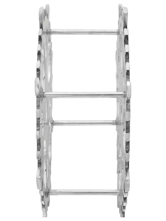 vidaXL Επιδαπέδια Κάβα Ποτών Μεταλλική Ασημί 39x14x39εκ.