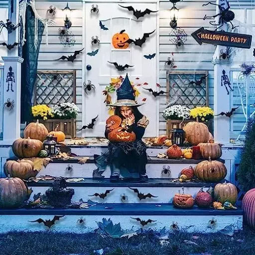 Halloween-Dekorationsaufkleber 68 Stück Verschiedene Typen