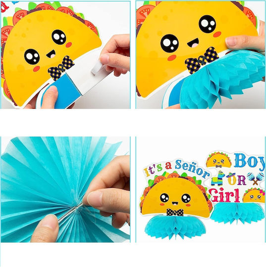 Haooryx Taco Themed Baby Shower Decoration Set 12 Pieces