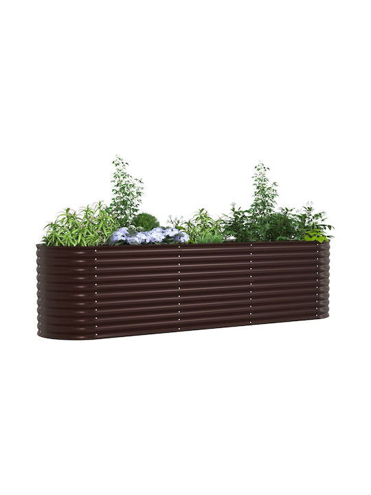 vidaXL Garten Topf Metallisch Brown 320x80x81cm.