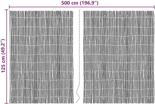 vidaXL Каламоти Бамбук с Цяло Дърво 1.25x5m