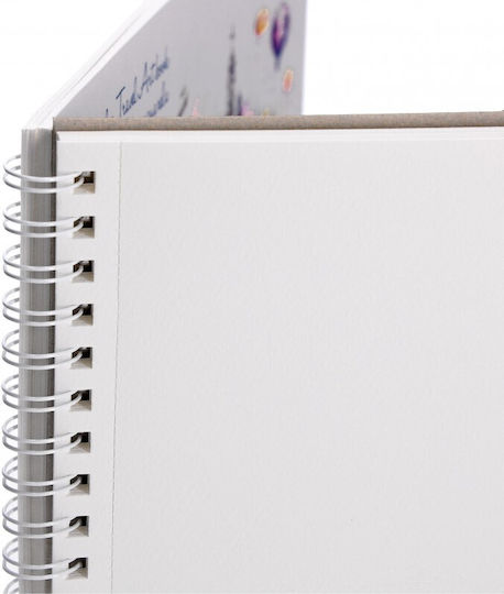 Art Notebook Spiral 25 Sheets with Blank Pages Multicolour