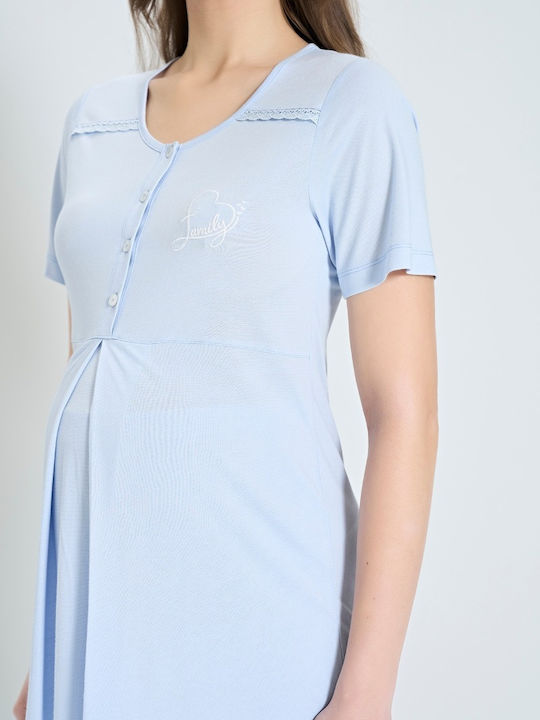 Pijadore Maternity Pajama Set & Nursing Blue