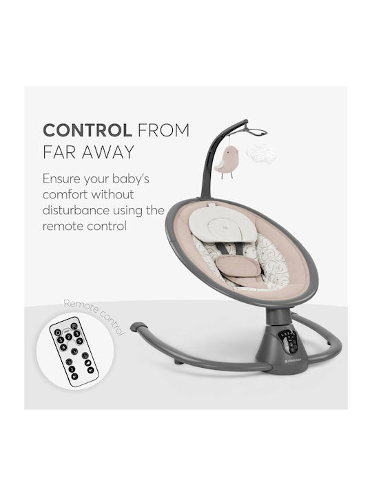 Kikka Boo Electric Baby Relax Swing Twiddle with Music Beige for Child up to 9kg