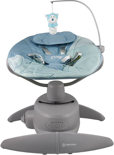 Bebe Stars Elektrisch Baby Relax Schaukel Cozy mit Musik Hellblau für Kind bis 9kg