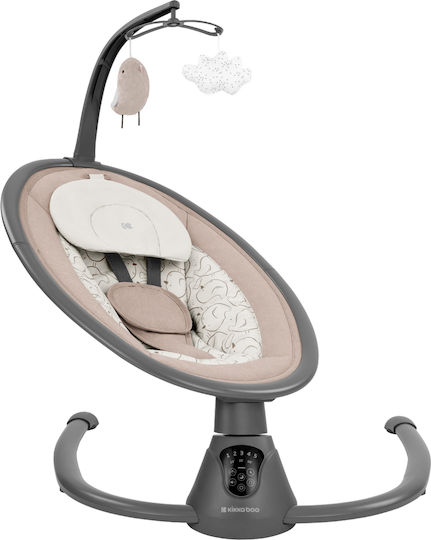 Kikka Boo Elektrisch Baby Relax Schaukel Twiddle mit Musik Beige für Kind bis 9kg