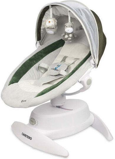 Caretero Elektrisch Baby Relax Schaukel Opti Dark Green für Kind bis 9kg