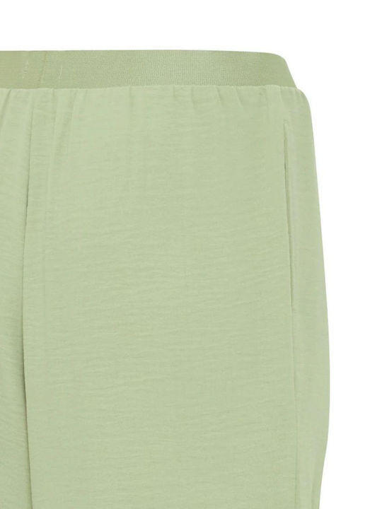 Women's Fabric Trousers Pistachio - Pistachio