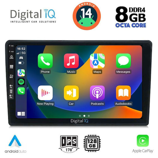 Digital IQ Ηχοσύστημα Αυτοκινήτου για Alfa Romeo Spider / Brera 2004-2012 (Bluetooth/USB/WiFi/GPS/Apple-Carplay/Android-Auto) με Οθόνη Αφής 9"