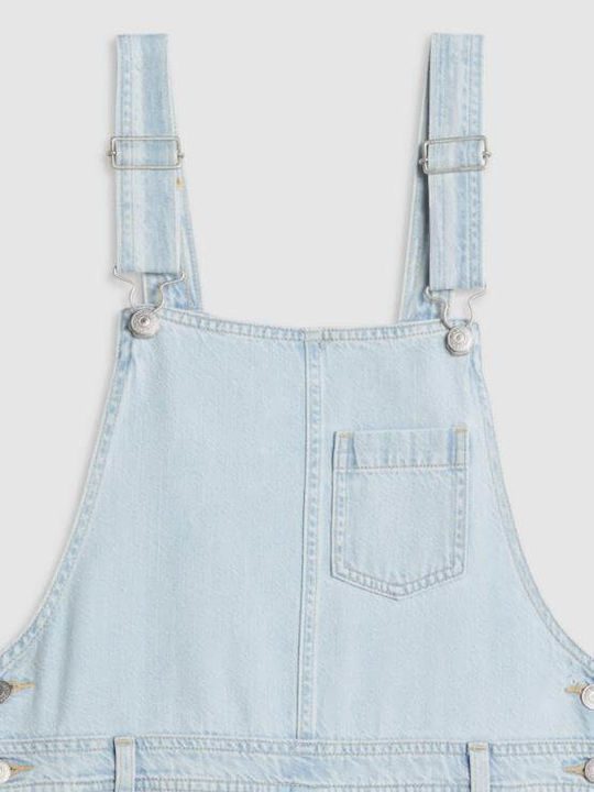 Καλοκαιρινό Midi Φόρεμα Τζιν Light Blue