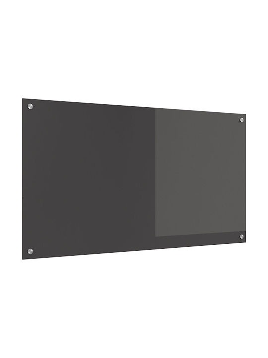 vidaXL Spătar Rectangular din Sticlă Gri Închis 110x60x0.6cm 42001312