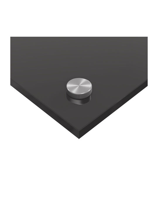 vidaXL Rectangular Glass Back Dark Gray 120x40x0.6cm 42001313