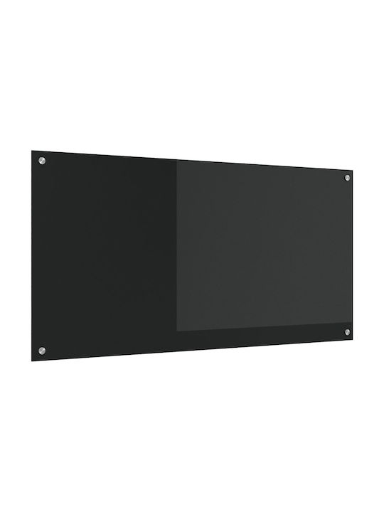 vidaXL Rectangular Kitchen Back made of Glass Black 120x60x0.6cm 42001303 1pcs