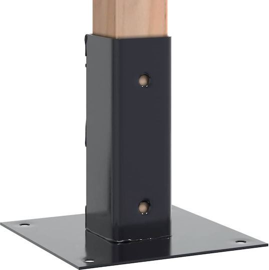 vidaXL Metallic Furniture Legs 12 Pieces Suitable for Table / Coffee Table 5.1x5.1cm Charcoal