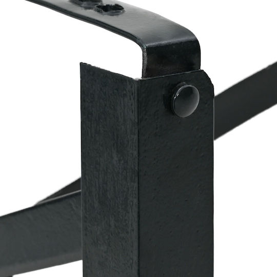 vidaXL Metallic Furniture Leg 2 Pieces Suitable for Table / Coffee Table 22x45x2.8cm Black
