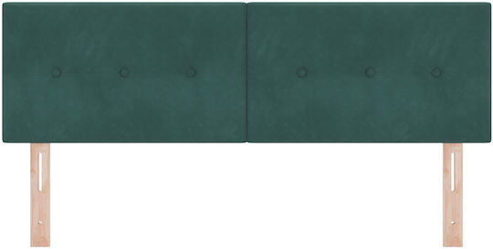 vidaXL Stoff Kopfstütze für Betten Dunkelgrün 80x40cm