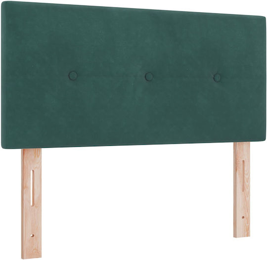 vidaXL Tăblie De Pat Din Țesătură Verde Închis 100x88cm