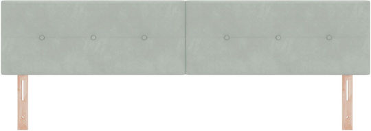 vidaXL Stoff Kopfstütze für Betten Leuchtendes Graues 100x88cm