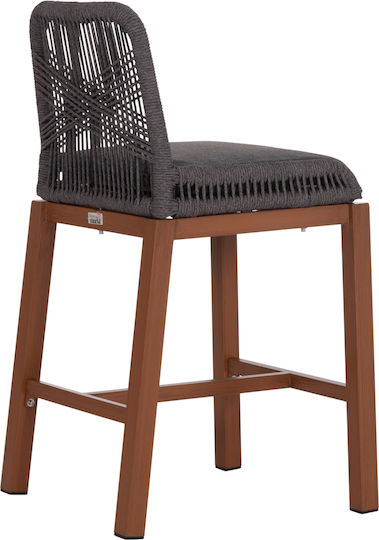 Табуретка Бар За външна употреба Howard с възглавница Brown, Dark Grey 1бр 47.5x55x94.5см