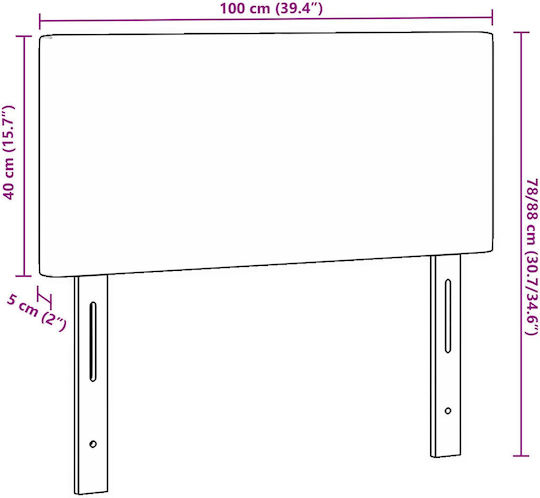 vidaXL Stoff-Kopfstütze für Betten Beige 100x40cm