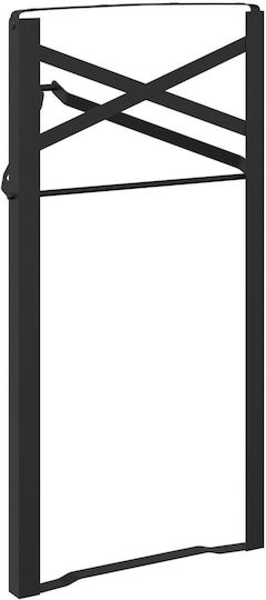 vidaXL Metallic Furniture Leg 2 Pieces Suitable for Table / Coffee Table 39x75x2.8cm Black