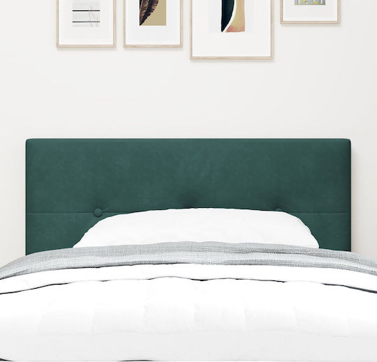 vidaXL Tăblie De Pat Din Țesătură Verde Închis 100x88cm