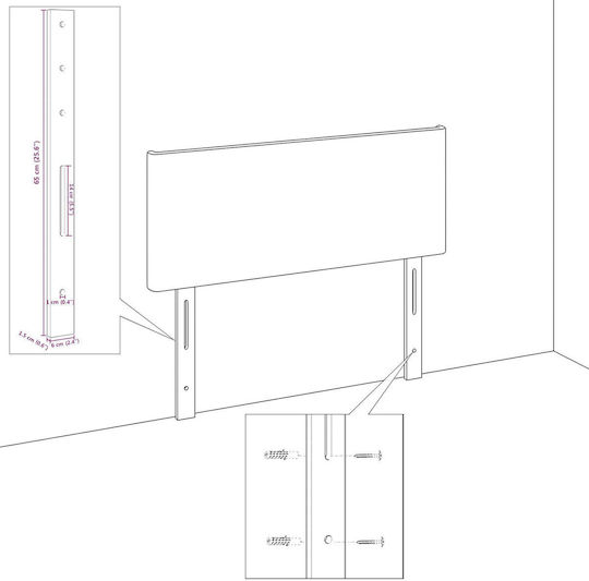 vidaXL Tăblie De Pat Din Țesătură Verde Închis 100x88cm