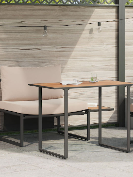 Outdoor Dining Set 2 Pieces Taupe with Pillows