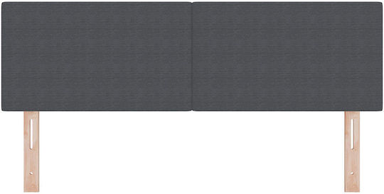 vidaXL Fabric Bed Headboard Dark Grey 160x88cm