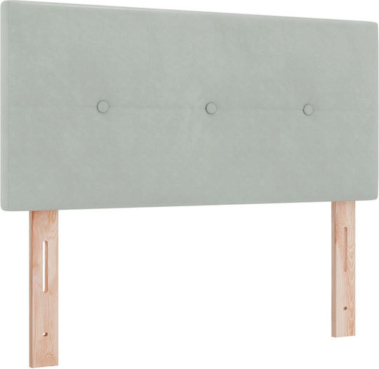 vidaXL Fabric Bed Headboard Light Gray 90x88cm