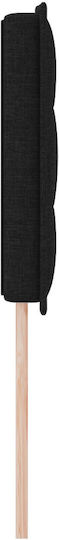 vidaXL Fabric Bed Headboard Black 80x40cm