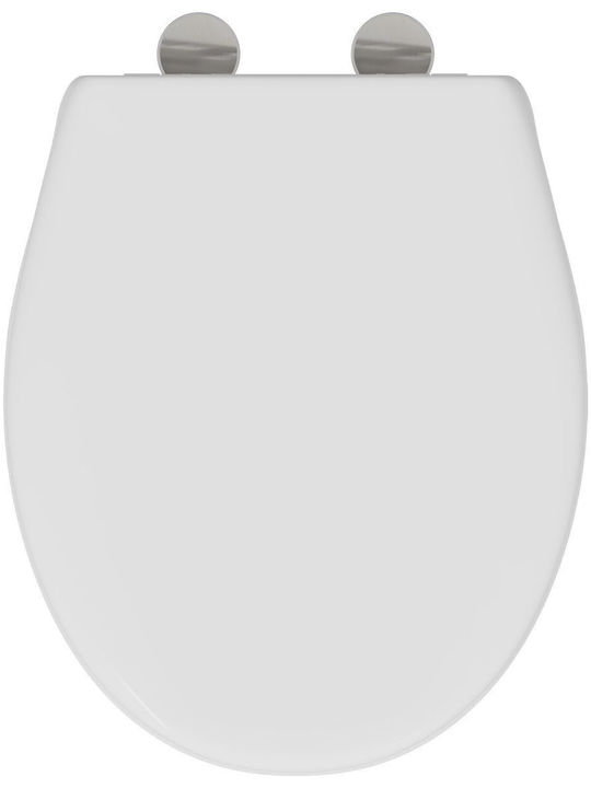 vidaXL Plastic Toilet Seat White 37.3cm 42002353