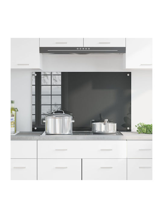 vidaXL Rectangular Back Made of Dark Gray Glass 100x60x0.6cm 42001249