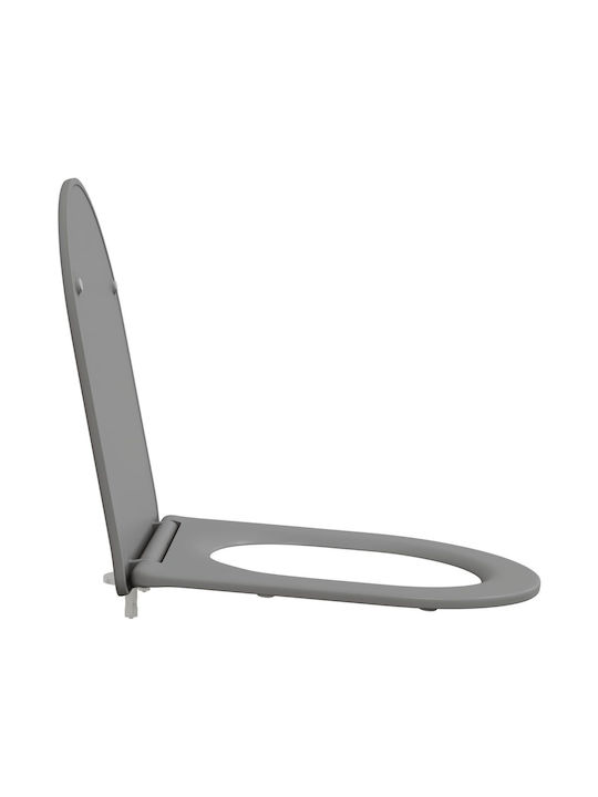 vidaXL Plastic Soft Close Toilet Seat Gray 36cm 42002367