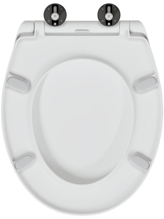 vidaXL Plastic Soft Close Toilet Seat White 37cm 42002349