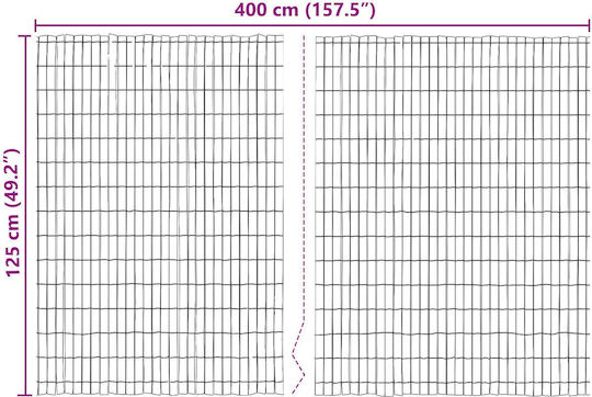 vidaXL Bark Bamboo Fencing Wooden with Whole Wood 1.25x4m