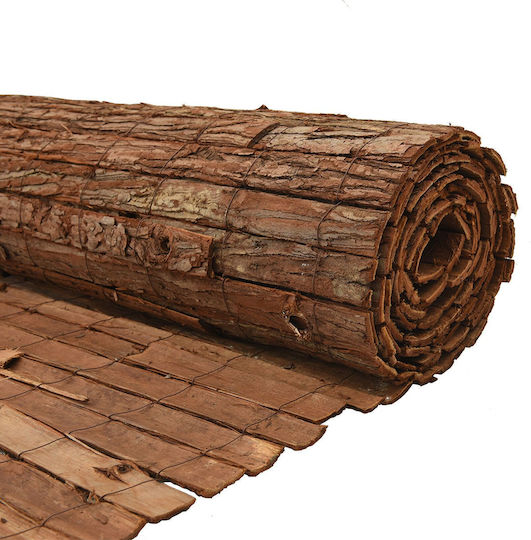 vidaXL Bark Bamboo Fencing Wooden with Whole Wood 1.25x4m