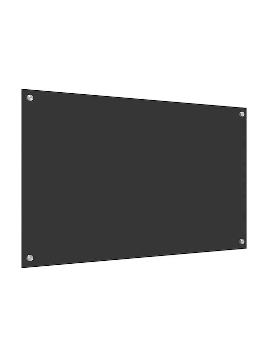 vidaXL Rectangular Back Made of Dark Gray Glass 100x60x0.6cm 42001249