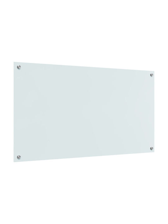 vidaXL Rectangular Kitchen Countertop Made of Glass in White Color 110x60x0.6cm 42001288