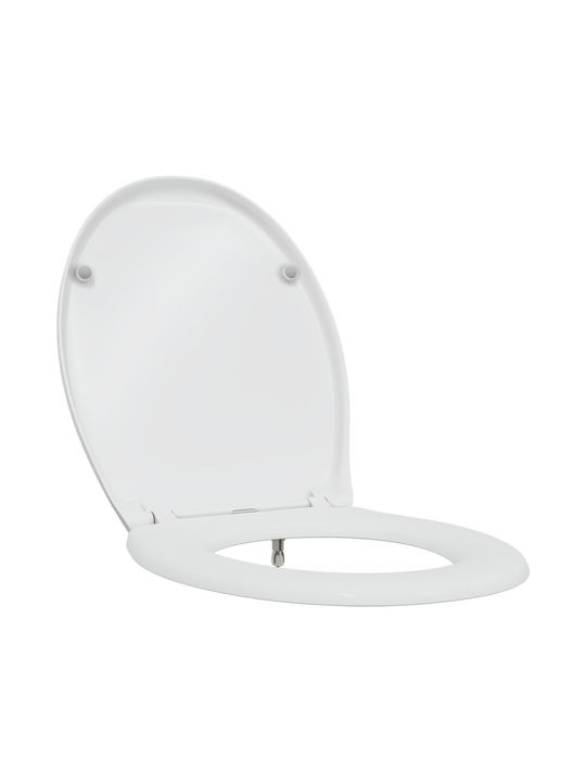 vidaXL Plastic Soft Close Toilet Seat White 37cm 42002349