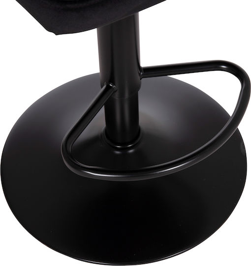 Hocker Bar Diana mit Rückenlehne & Höhenverstellbar Black 44x52x109cm