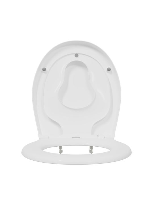 vidaXL Plastic Toilet Seat White 37.3cm 42002353
