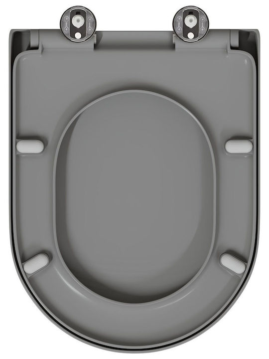 vidaXL Plastic Soft Close Toilet Seat Gray 36cm