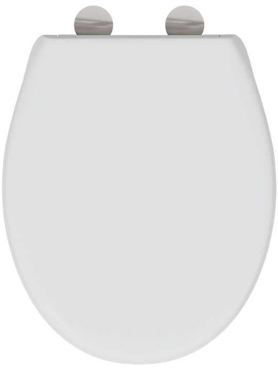 vidaXL Plastic Soft Close Toilet Seat White 37cm 42002349