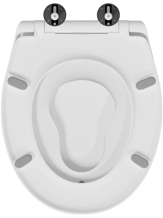 vidaXL Plastic Toilet Seat White 37.3cm 42002353
