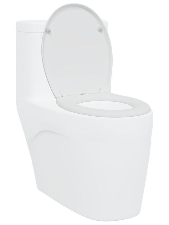 vidaXL Plastic Soft Close Toilet Seat White 37cm 42002349