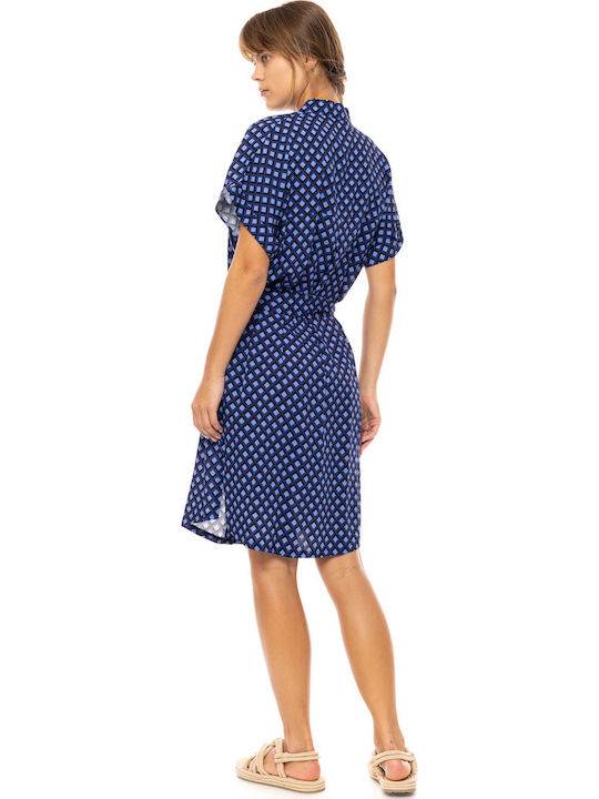 Pink Label Damen Kleid Strand Blue Azure